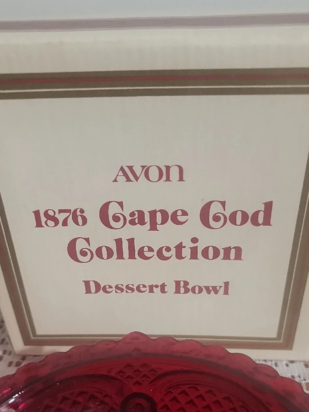 Avon Cape Cod Collection Dessert Bowls - Deep Ruby (Pair)